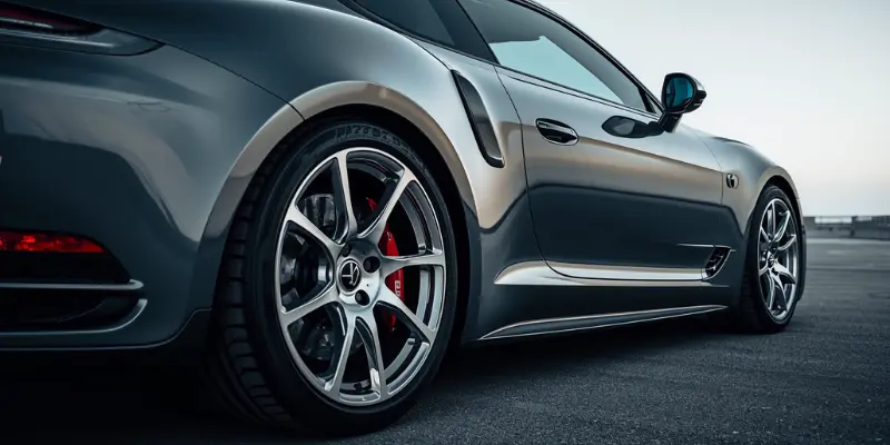 car wheel side view