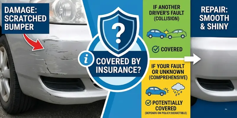 does insurance cover bumper scratch repair