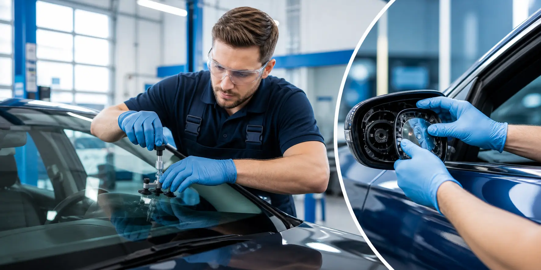 glass and mirror repair include
