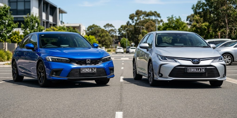 honda civic vs toyota corolla at a glance