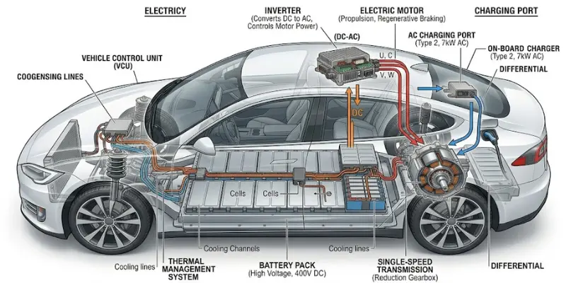 how electric cars work