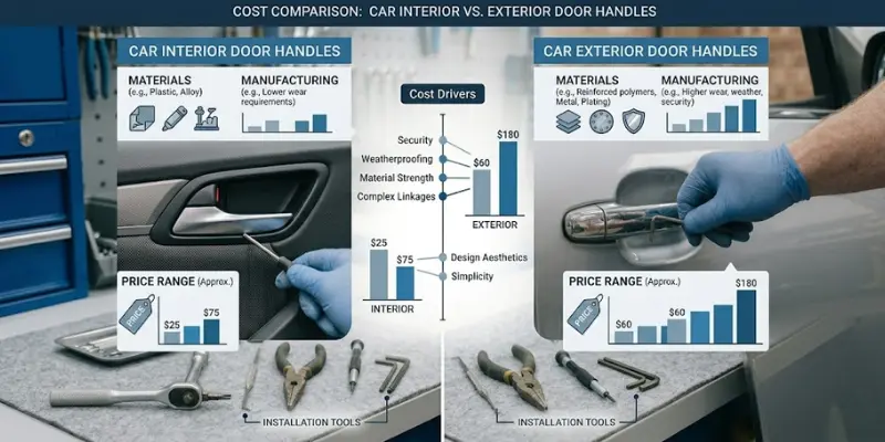 interior vs. exterior door handle costs
