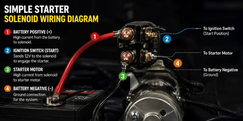 simple starter solenoid wiring diagram