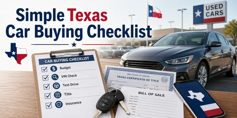 simple texas car buying checklist
