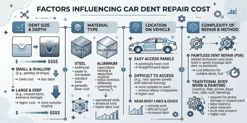 what affects car dent repair cost