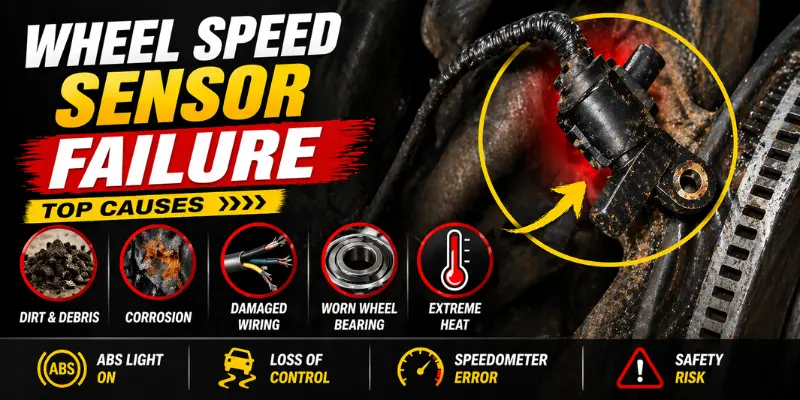 what causes wheel speed sensor failure